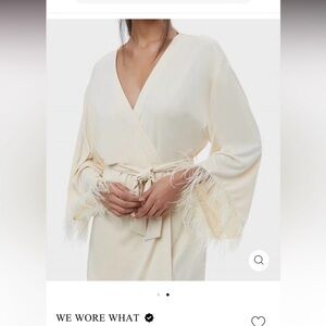Weworewhat feather robe size medium